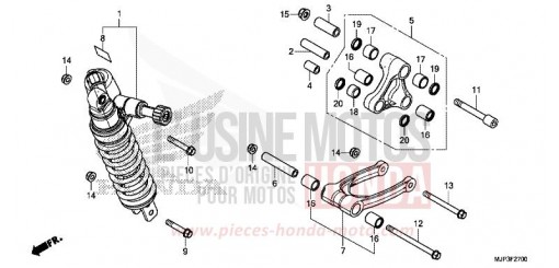KISSEN, HINTEN CRF1000DH de 2017